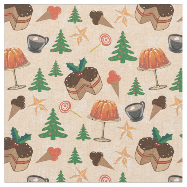 Tissu Bonbons de Noël (Fermer)