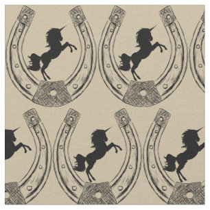 Tissu Bonheur des chevaux Unicorn animal moderne