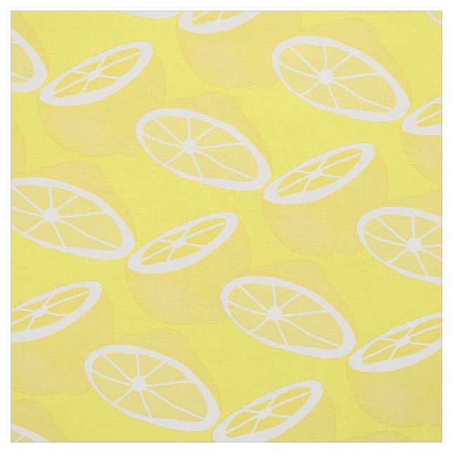 Tissu Bonjour Lemon, fruit jaune moderne (Échantillon)