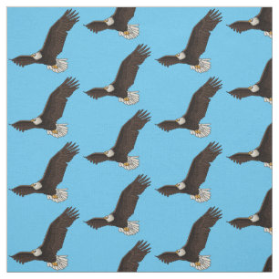 Tissu Bonne illustration de dessin d'aigle à chauve-sour