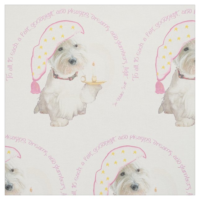 Tissu Bonne nuit Westie (Échantillon)