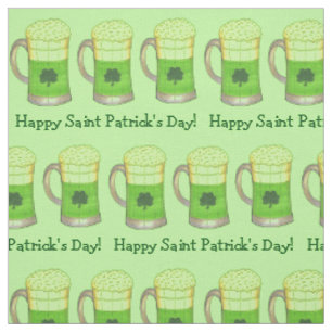 Tissu Bonne St. Patrick's Day Irish Green Shamrock Beer