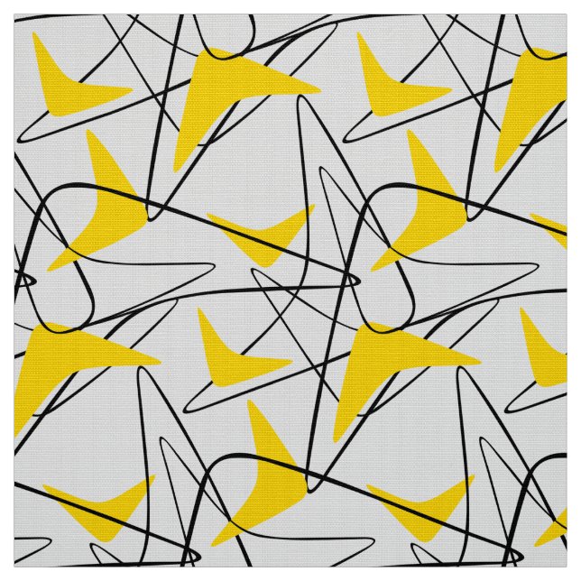 Tissu Boomerang du milieu du siècle (Échantillon)