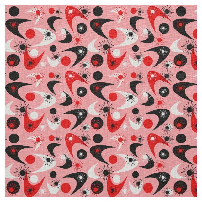 Tissu Boomerangs Rétro (Échantillon)