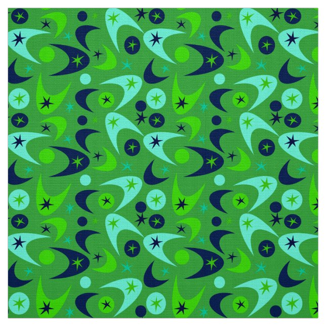 Tissu Boomerangs rétro (Échantillon)
