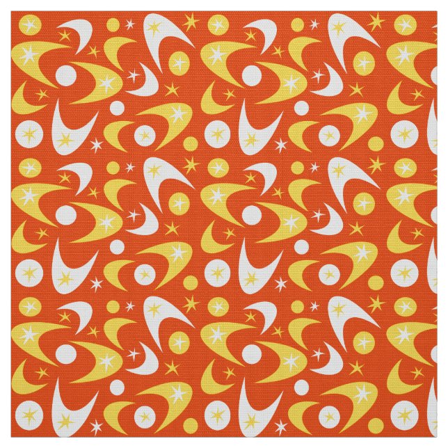 Tissu Boomerangs rétro (Échantillon)