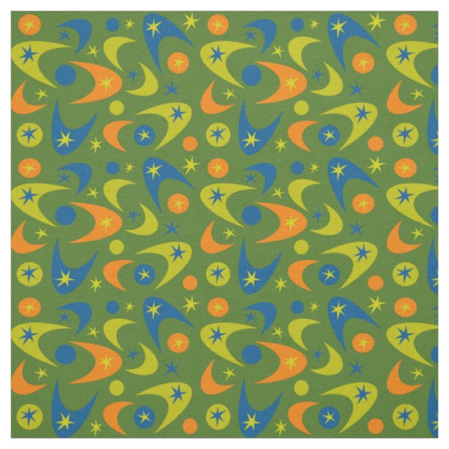 Tissu Boomerangs Rétro (Échantillon)