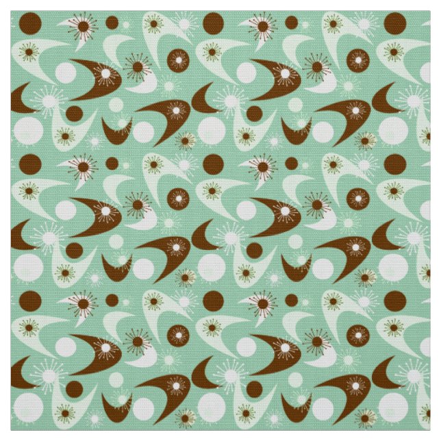 Tissu Boomerangs Rétro (Échantillon)