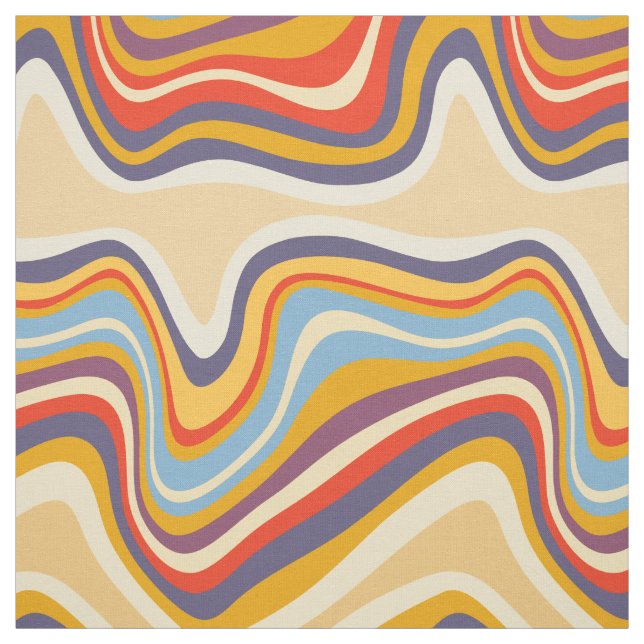 Tissu bord de mer rétro (Échantillon)