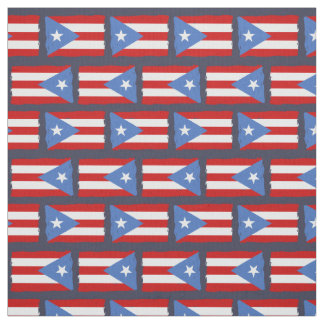 Tissu Bords déchirés : Drapeau de Porto Rico