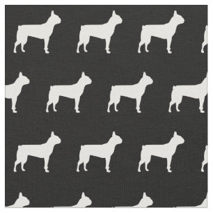 Tissu Boston Terrier Chien Silhouette Animal