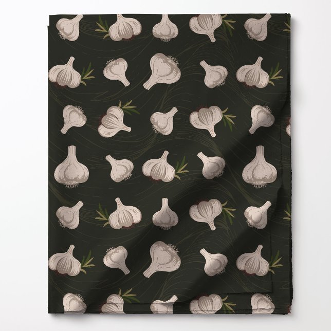 Tissu Botanique de cuisine vert foncé au romarin et à l' (Créateur téléchargé)
