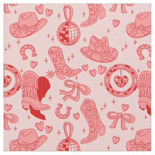 Tissu bottes de cowgirl disco rose country rodéo western