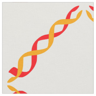 Tissu Boucles orange et rouge
