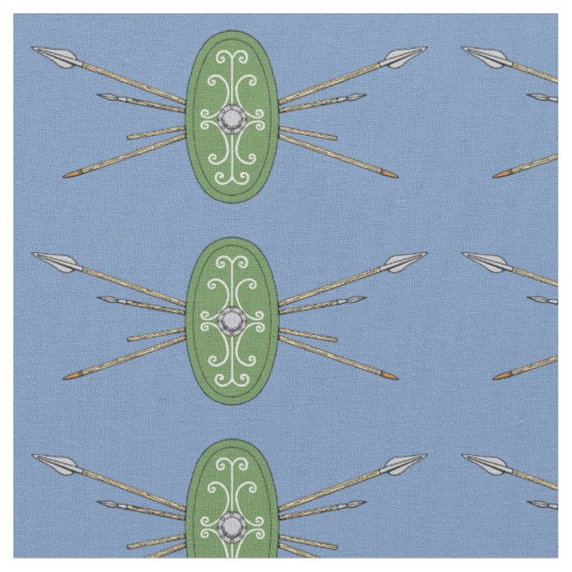 Tissu Bouclier celtique antique et oreilles (Fermer)