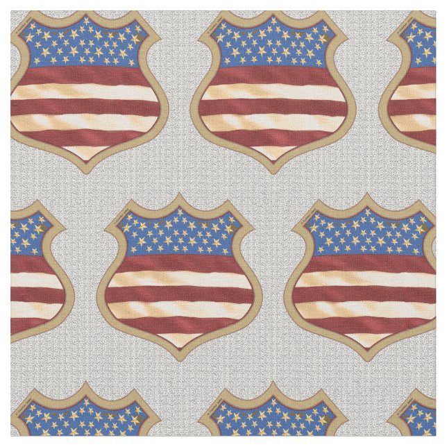 Tissu Bouclier du drapeau américain (Fermer)