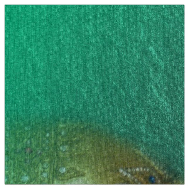 Tissu bouddha doré en menthe (Échantillon)