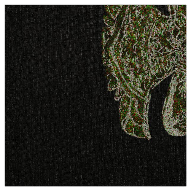 Tissu bouddha en noir (Échantillon)