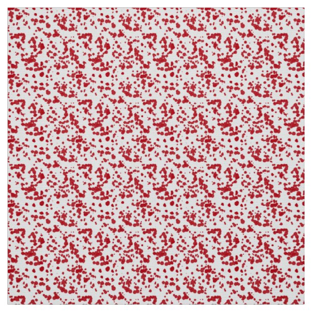 Tissu Bouffées de peinture rouge. (Échantillon)