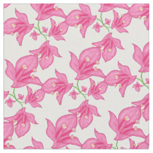 Tissu Bouganvillée rose