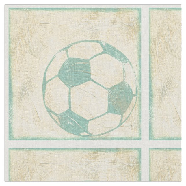 Tissu Boule de soccer bleu Pastel par Chariklia Zarris (Fermer)