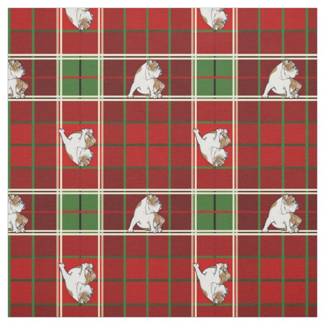Tissu Bouledogue rouge de tartan (Échantillon)
