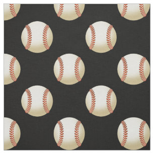 Tissu boules de baseball sur votre choix couleur arrière