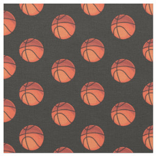Tissu Boules de panier en noir
