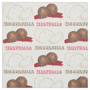 Tissu Boules de viande Mozzarella Cuisine alimentaire it