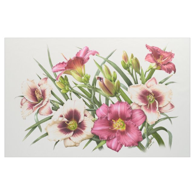 Tissu Bouquet quotidien Rubies (Yard)