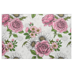Tissu Bouquets d'été