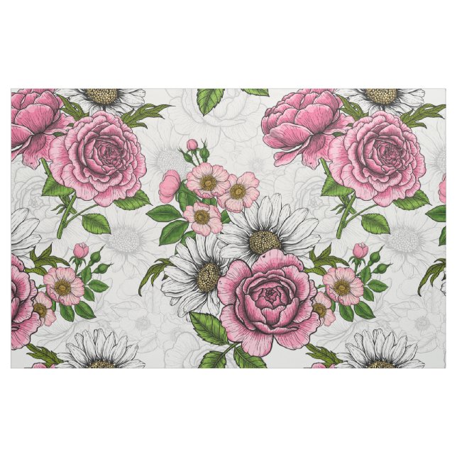 Tissu Bouquets d'été (Fat Quarter)