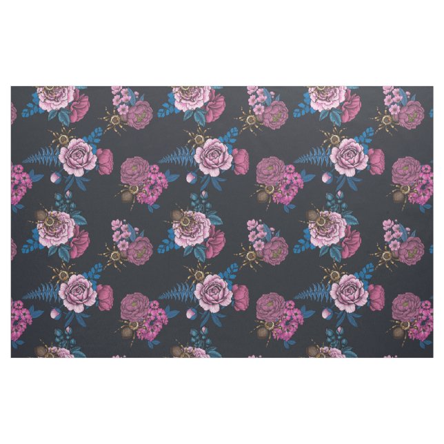 Tissu Bouquets et tarantula 2 (Fat Quarter)