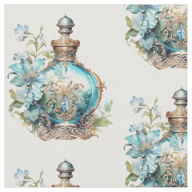 Tissu Bouteille de parfum Art Déco Opulence (Fermer)
