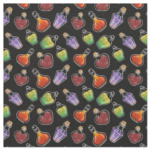 Tissu Bouteilles de potion magique Whimsical Motif Fabri