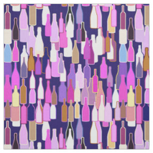 Tissu Bouteilles de vin, couleur multi, arrière - plan