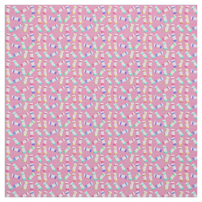 Tissu Bouteilles d'ordonnance du pharmacien rose (Échantillon)