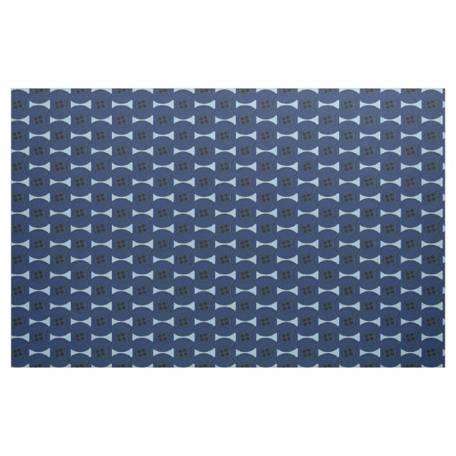 Tissu Boutons bleu marine (Yard)