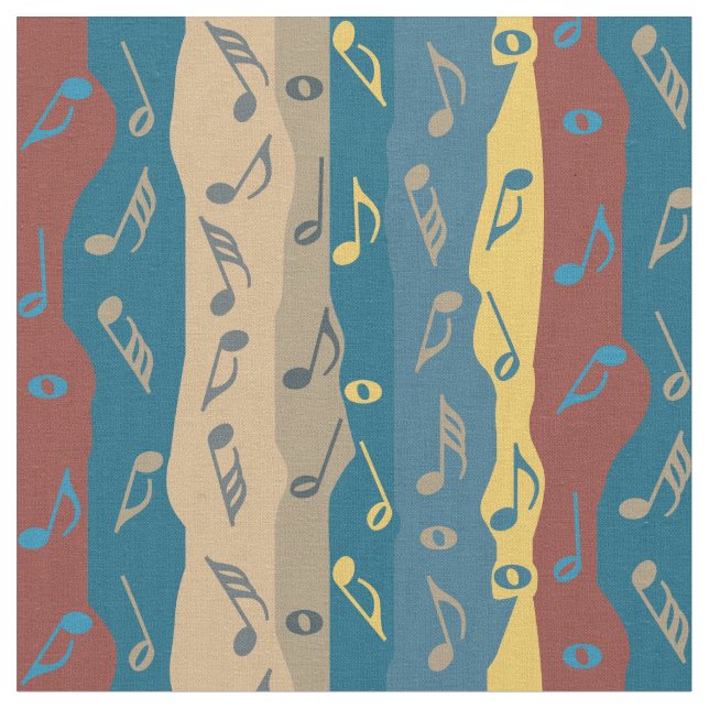 Tissu Boutons de notes de musique colorée (Fermer)