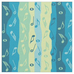 Tissu Boutons de notes de musique colorée