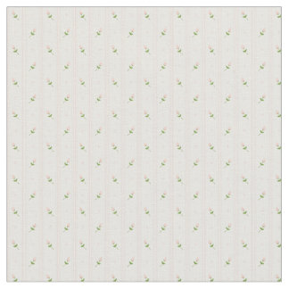 Tissu Boutons de rose roses avec des rayures