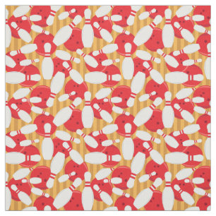 Tissu Bowling Balls et White Bowling Pins Enfants Motif