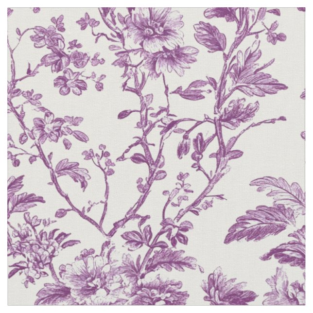 Tissu Branche de rose violette toile (Fermer)