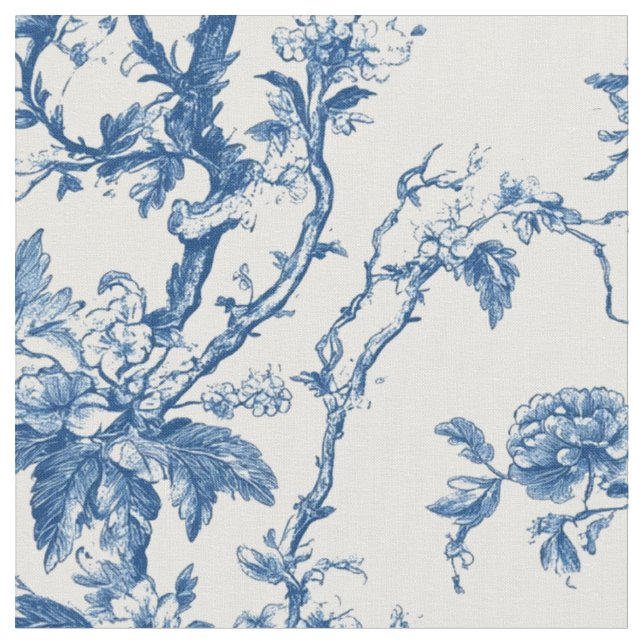 Tissu Branche de toile florale bleu doux (Fermer)