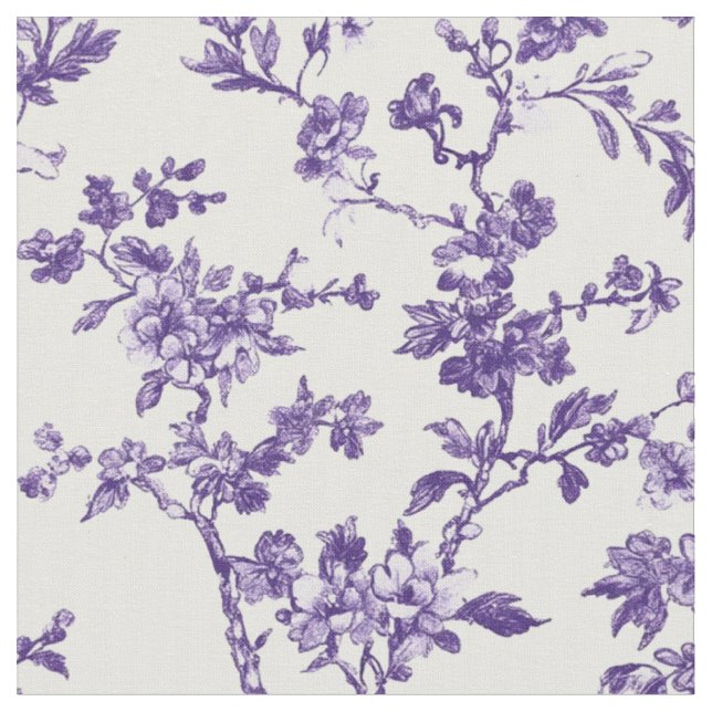 Tissu Branche de toile florale violette (Fermer)