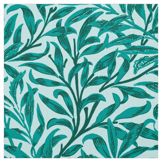 Tissu Branche, turquoise et Aqua de saule de William (Échantillon)