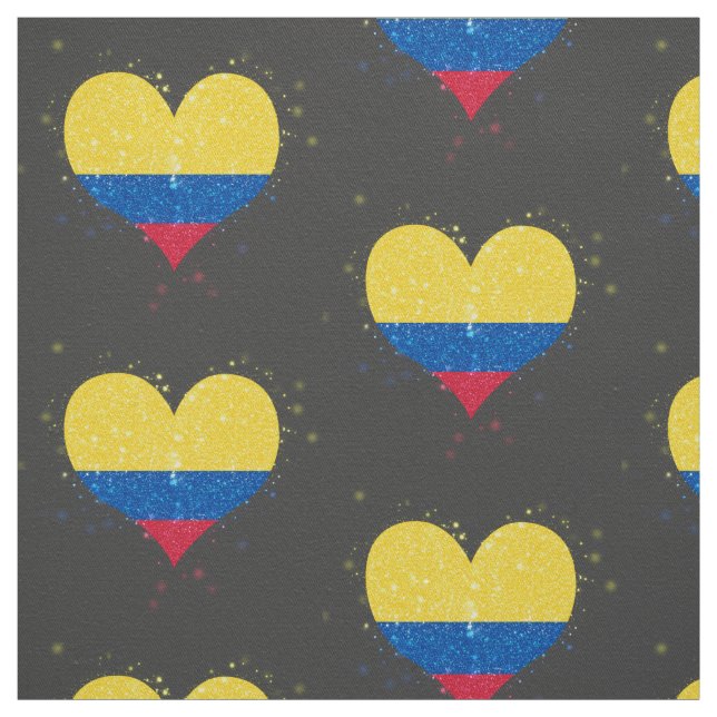 Tissu Briller de drapeau de la Colombie beau (Échantillon)