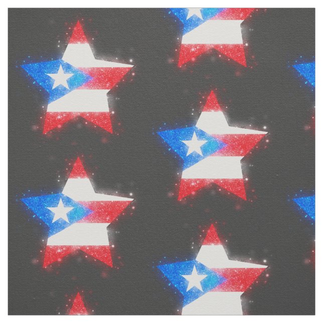 Tissu Briller de drapeau de Porto Rico (Échantillon)