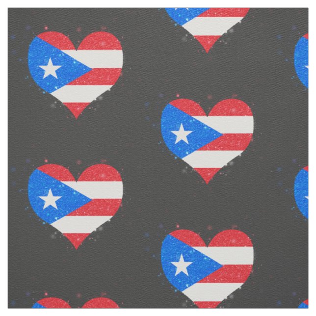 Tissu Briller de drapeau de Porto Rico beau (Échantillon)
