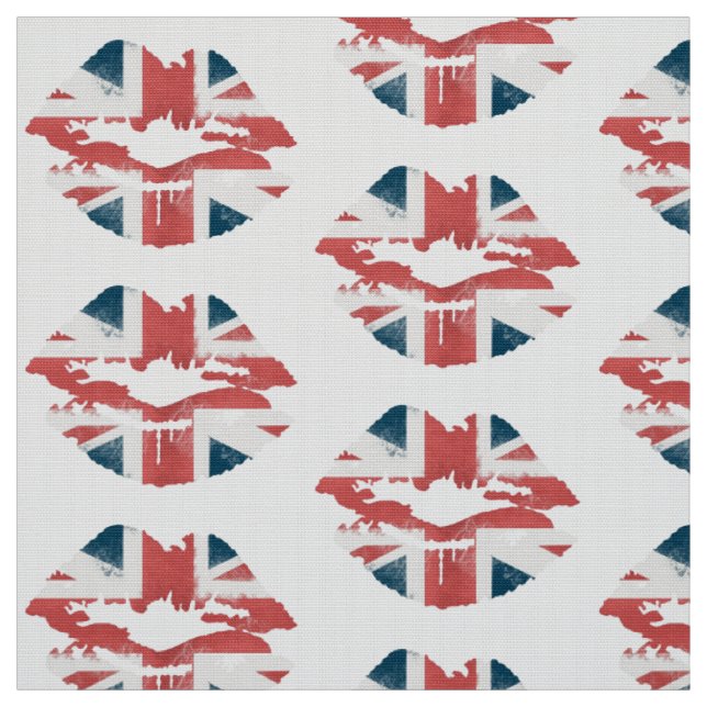 Tissu britannique de lèvres de drapeau (Échantillon)